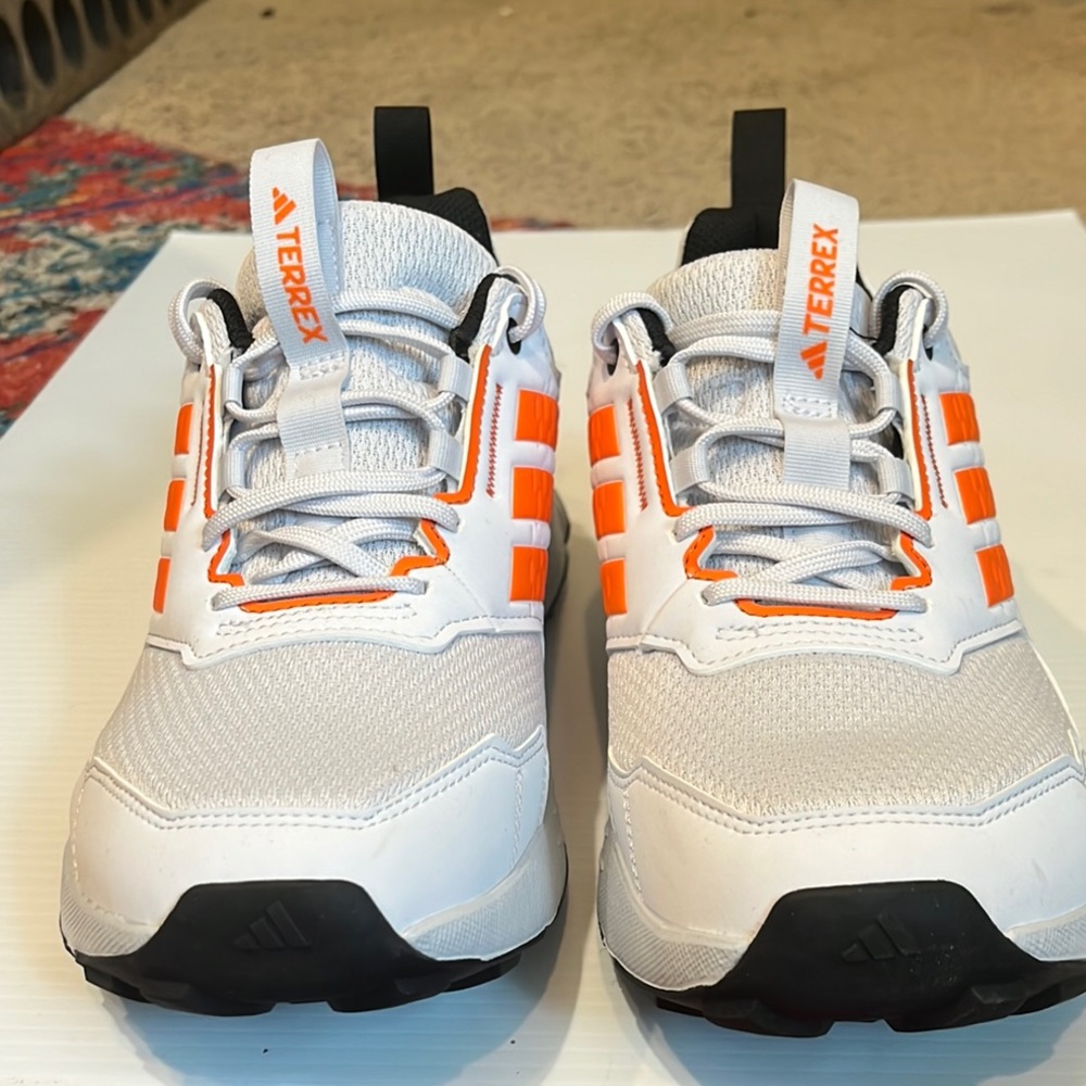 Adidas Terrex Trail Sneakers-White and Bright Orange - Picture 3 of 6